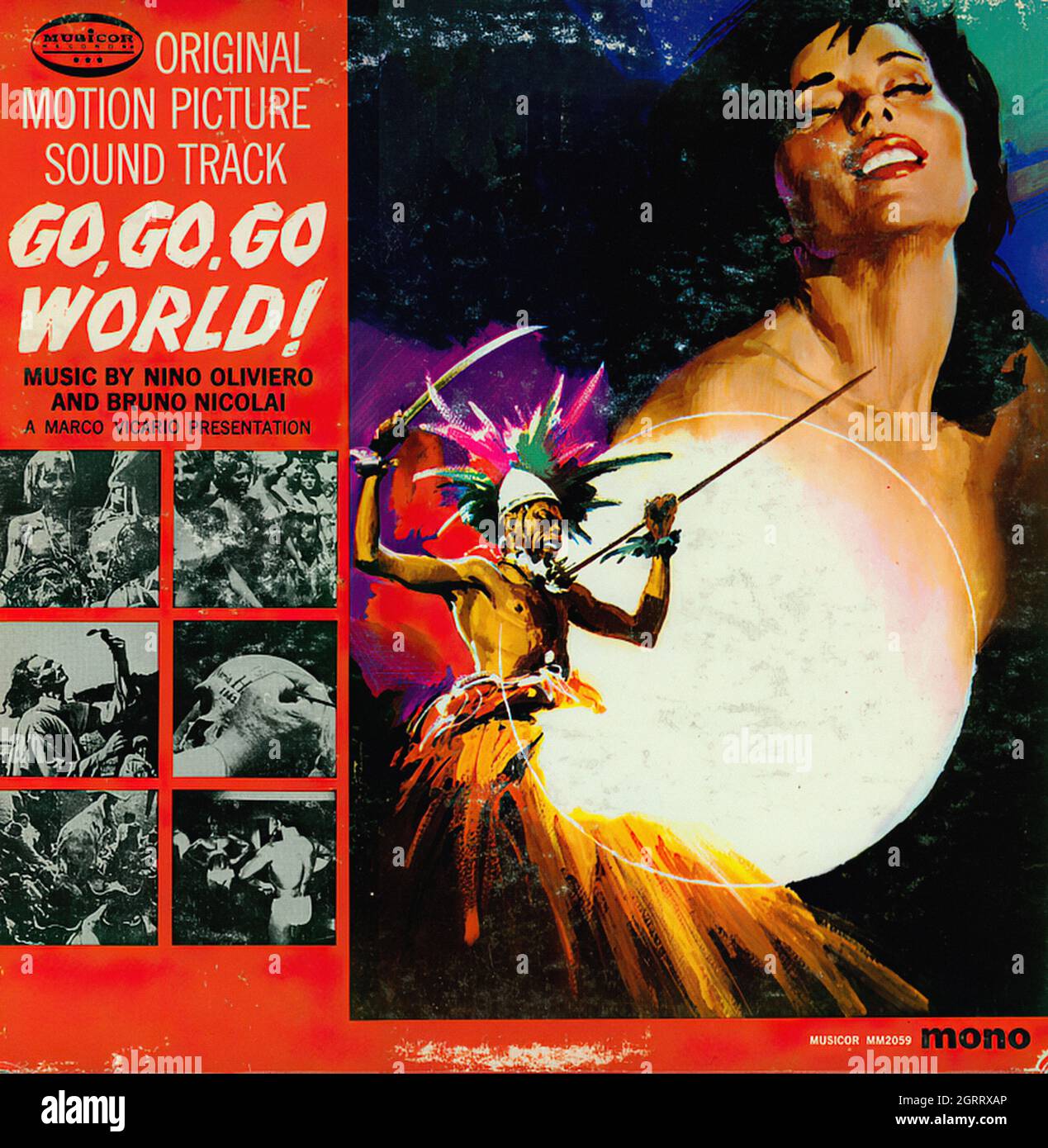 Vai, Vai, Vai al mondo! - Vintage Soundtrack Vinyl Album Foto Stock