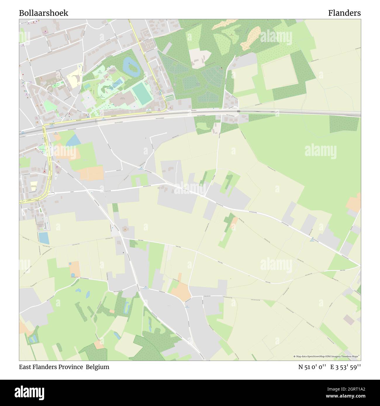 Bollaarshoek, Provincia delle Fiandre Orientali, Belgio, Fiandre, N 51 0' 0''', e 3 53' 59'', mappa, Mappa senza tempo pubblicata nel 2021. Viaggiatori, esploratori e avventurieri come Florence Nightingale, David Livingstone, Ernest Shackleton, Lewis and Clark e Sherlock Holmes si sono affidati alle mappe per pianificare i viaggi verso gli angoli più remoti del mondo, Timeless Maps sta mappando la maggior parte delle località del mondo, mostrando il successo di grandi sogni Foto Stock