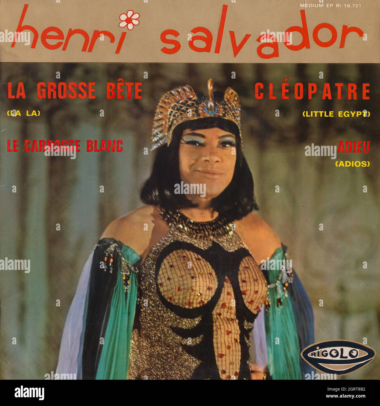 Henri Salvador - Cléopatre (Little Egypt) EP - copertina Vintage Vinyl Record Foto Stock