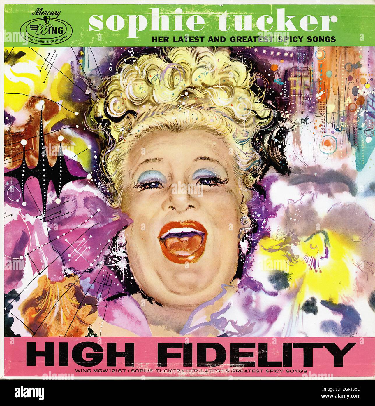 Sophie Tucker - le sue ultime e più grandi canzoni piccanti - Vintage Vinyl Album Foto Stock