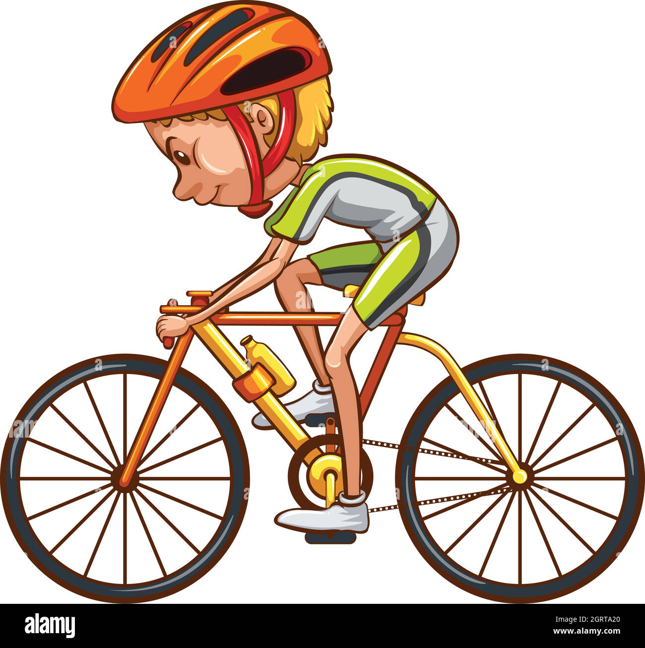 Uno schizzo di un ciclista Illustrazione Vettoriale