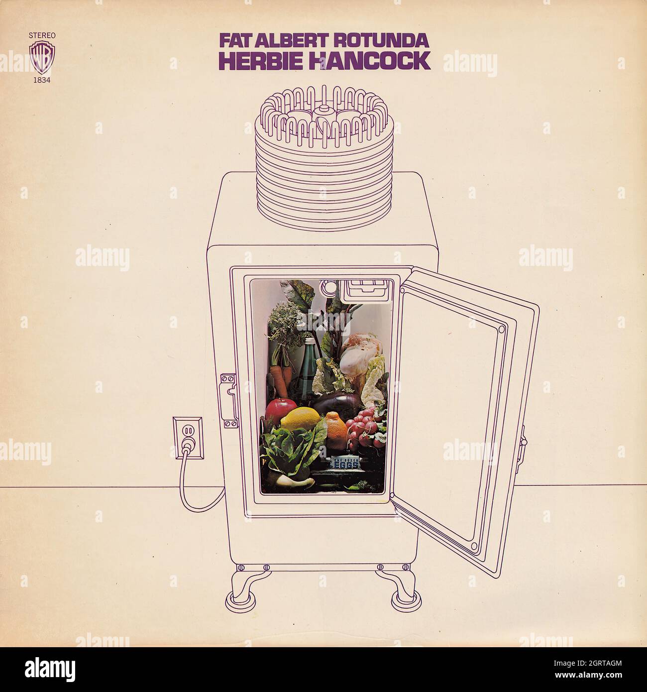 Herbie Hancock - Fat Albert rotunda - copertina Vintage Vinyl Record Foto Stock