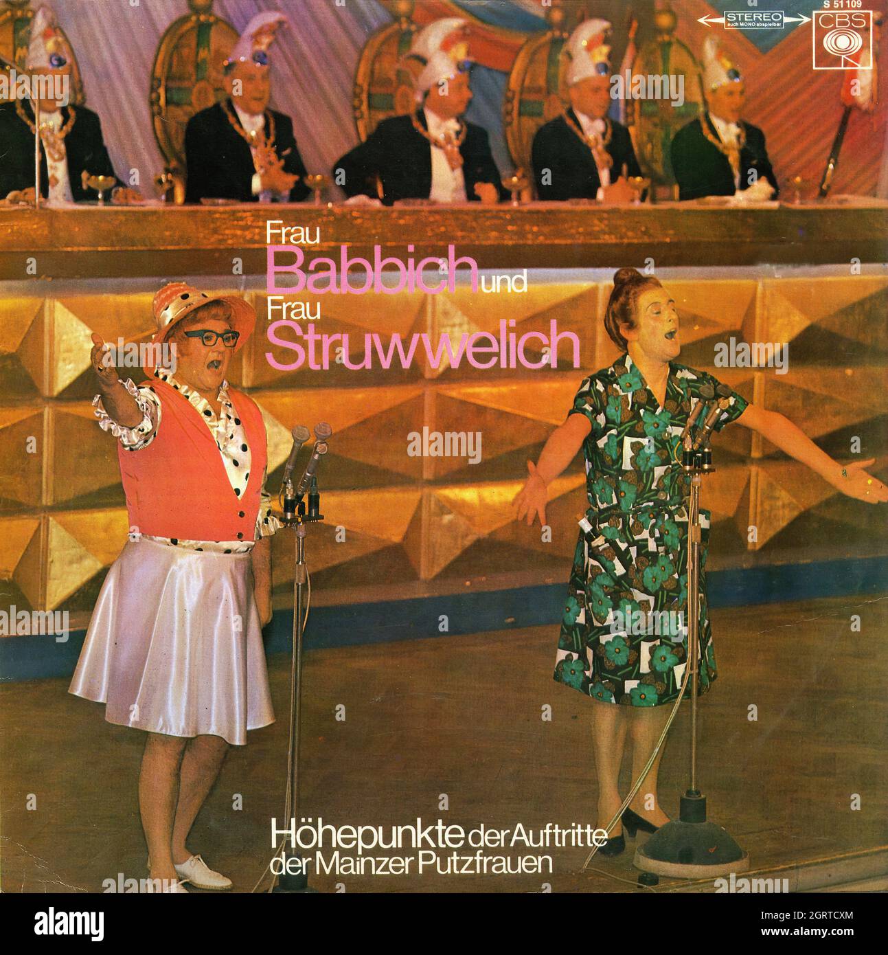 HoÌˆhepunkte Der Auftritte Der Mainzer Putzfrauen - Vintage Vinyl Album Foto Stock
