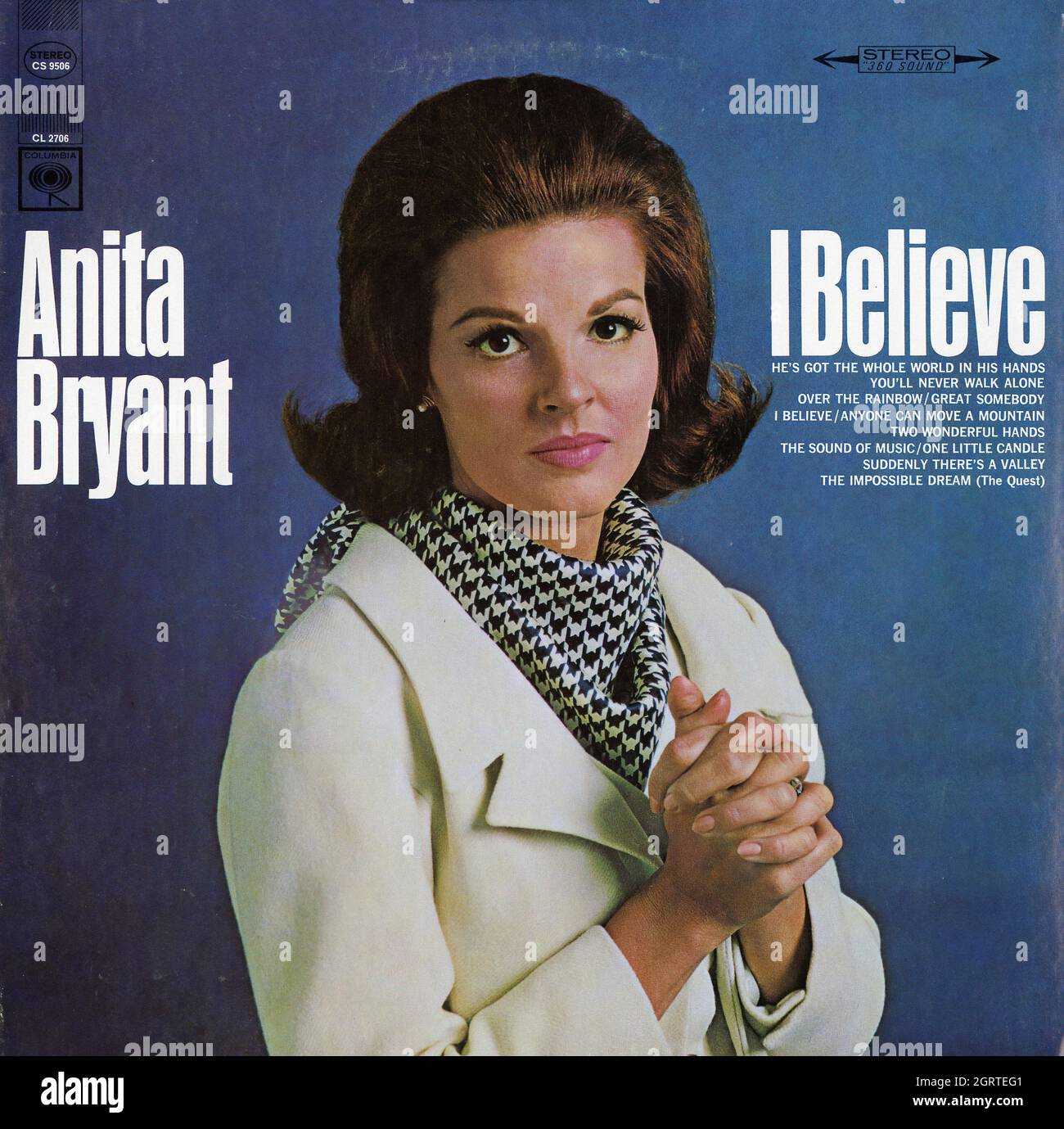 Anita Bryant i Believe - Vintage American Christian Vinyl Album 01 Foto Stock