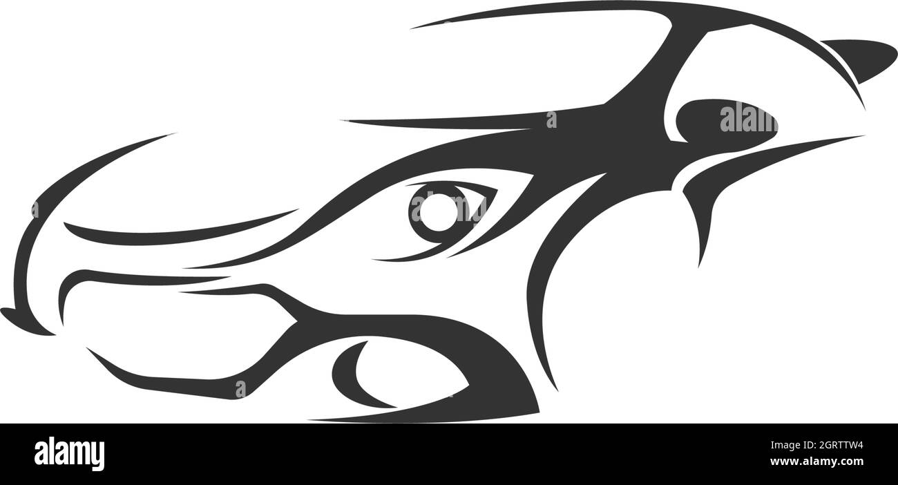 Illustrazione del concetto del logo dell'icona dell'auto Illustrazione Vettoriale