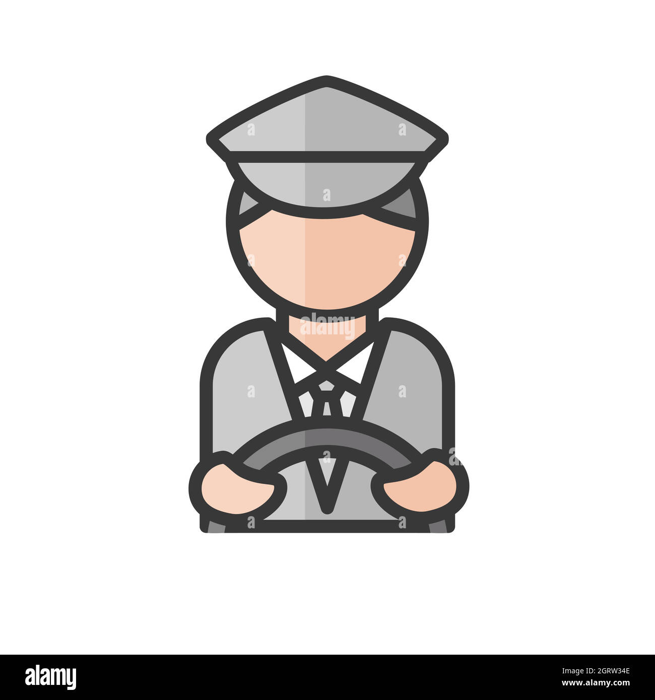 Avatar conducente bus maschio. Uomo che guida un veicolo. Utente del profilo, persona. Icona persone. Illustrazione vettoriale Illustrazione Vettoriale