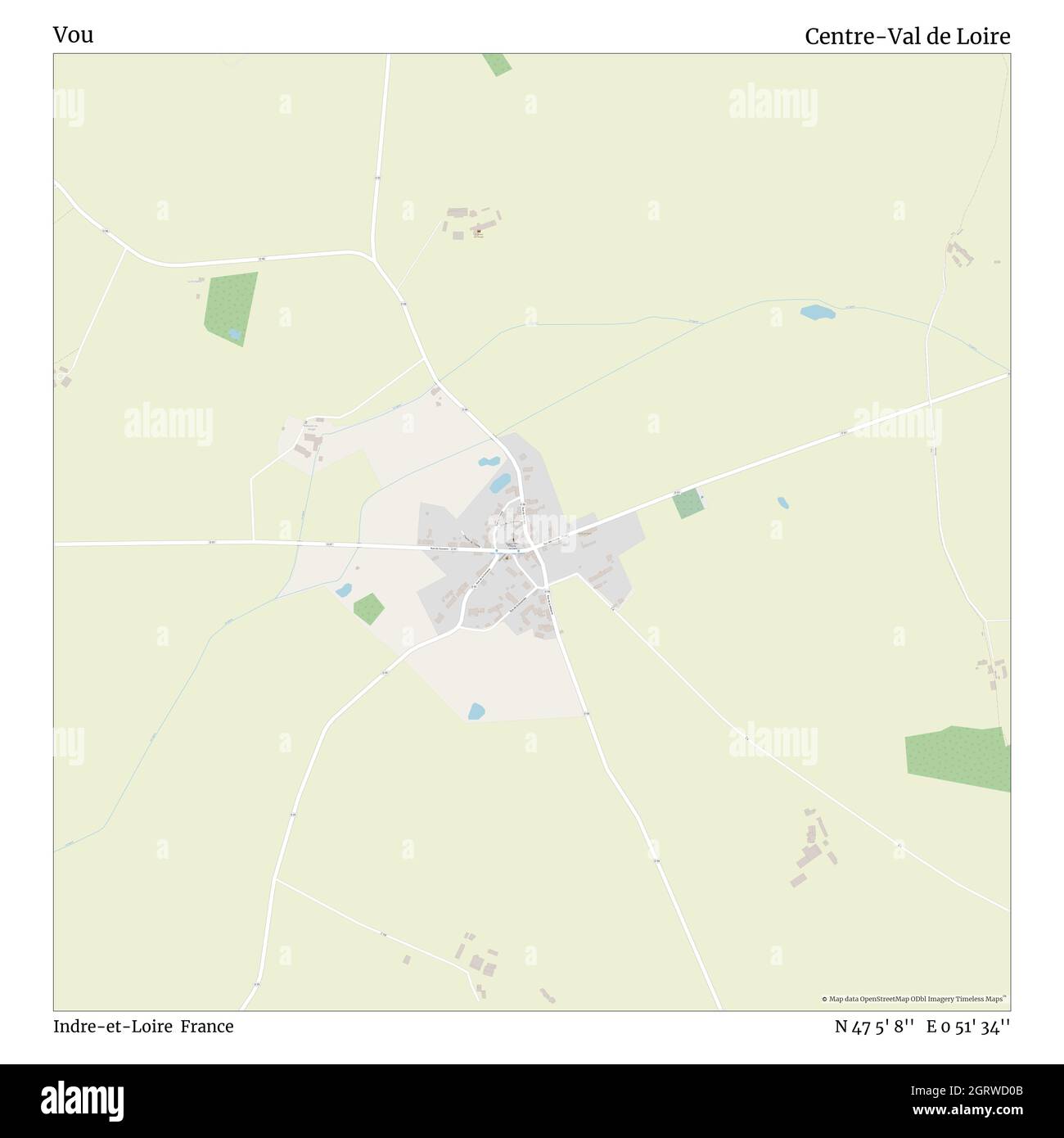 Vou, Indre-et-Loire, Francia, Centre-Val de Loire, N 47 5' 8''', e 0 51' 34'', mappa, Mappa senza tempo pubblicata nel 2021. Viaggiatori, esploratori e avventurieri come Florence Nightingale, David Livingstone, Ernest Shackleton, Lewis and Clark e Sherlock Holmes si sono affidati alle mappe per pianificare i viaggi verso gli angoli più remoti del mondo, Timeless Maps sta mappando la maggior parte delle località del mondo, mostrando il successo di grandi sogni Foto Stock