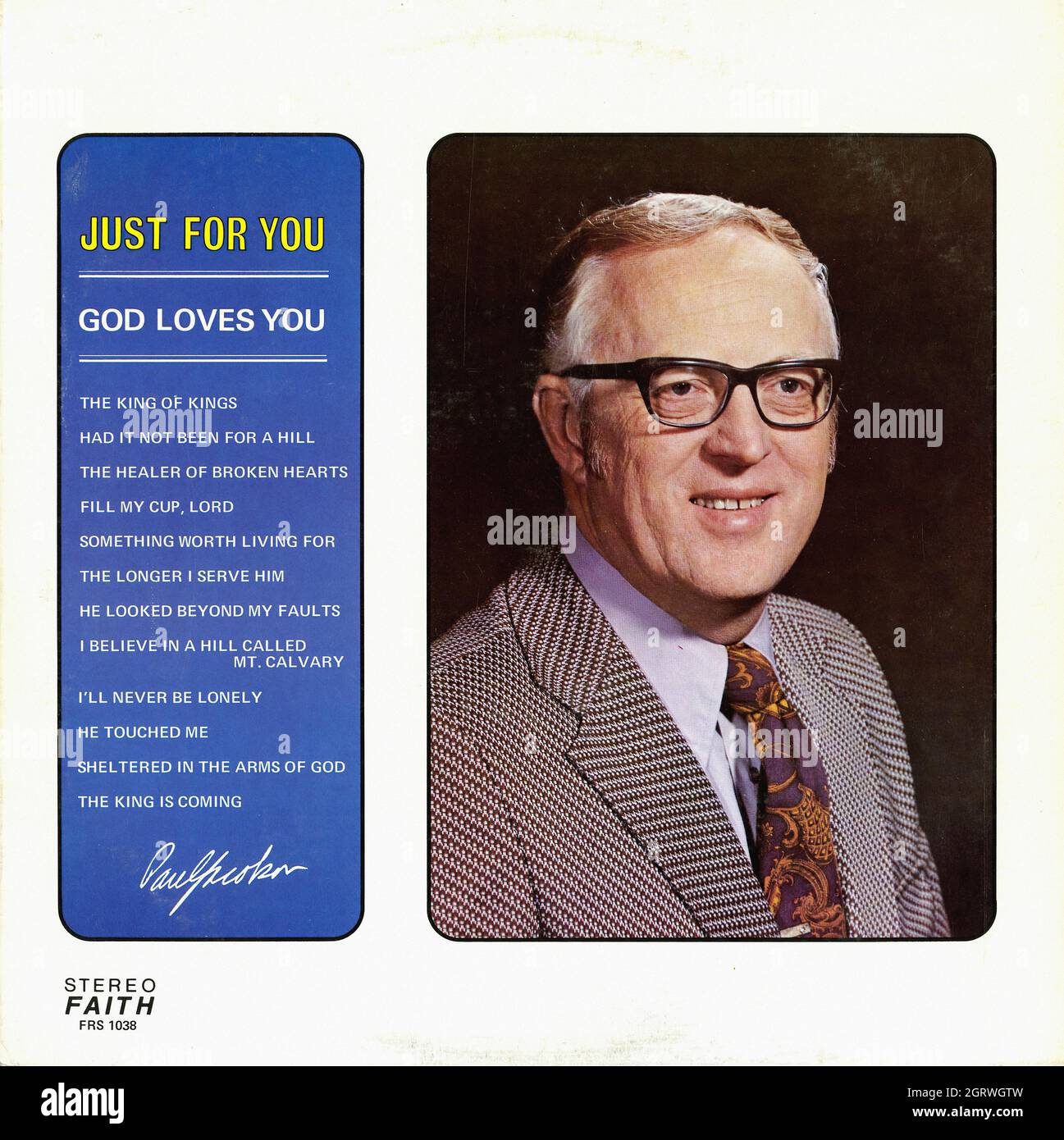 Just for You - Vintage American Christian Vinyl Album Foto Stock