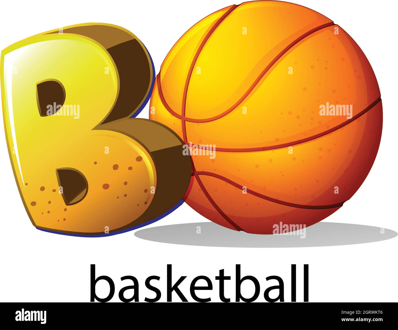 Una lettera B per il basket Illustrazione Vettoriale