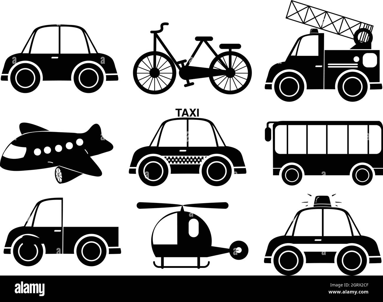 Set di veicoli da trasporto Illustrazione Vettoriale