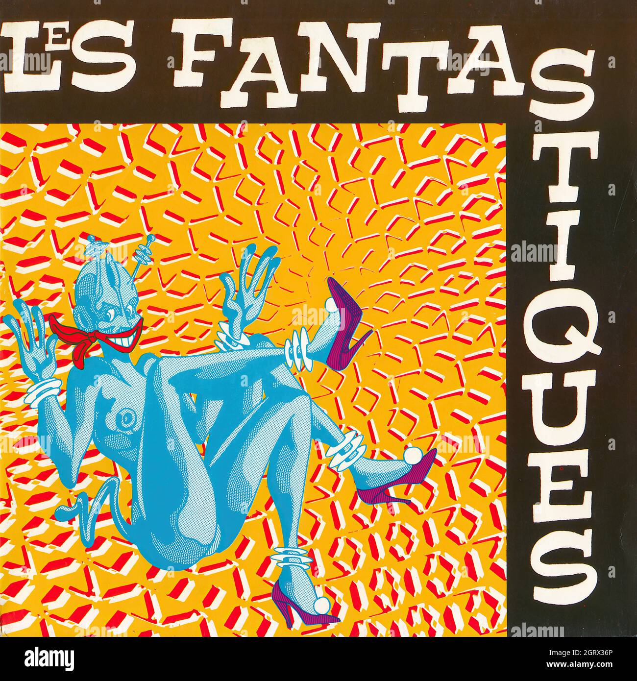 Les Fantastiques - l'attaque des soucoupés volantes EP - copertina Vintage Vinyl Record Foto Stock