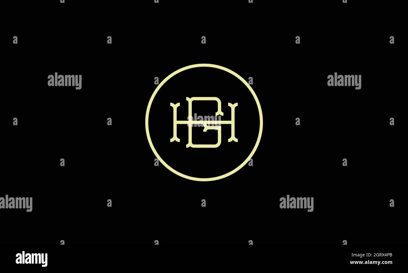 design del logo letters hg con effetto spazio negativo per l'uso in illustrazione Illustrazione Vettoriale