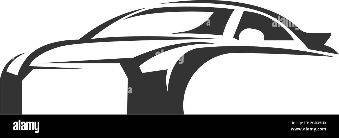 Illustrazione del concetto del logo dell'icona dell'auto Illustrazione Vettoriale