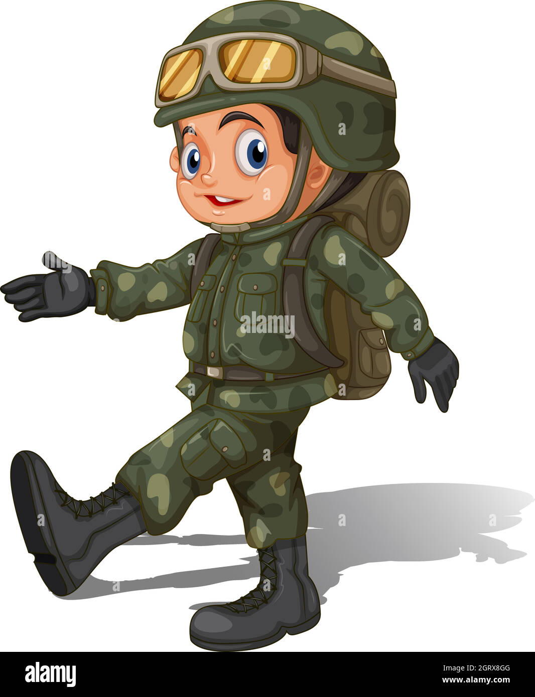 Un giovane soldato Illustrazione Vettoriale