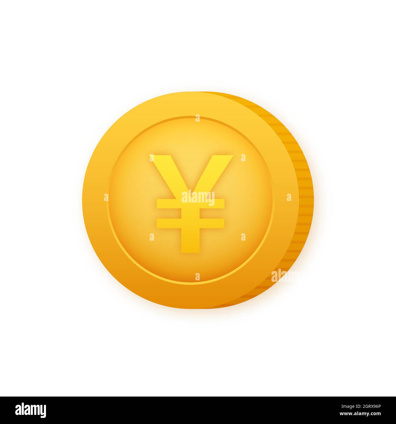 Yen moneta, grande disegno per tutti gli scopi. Illustrazione vettoriale di stile piatto. Icona valuta. Illustrazione Vettoriale