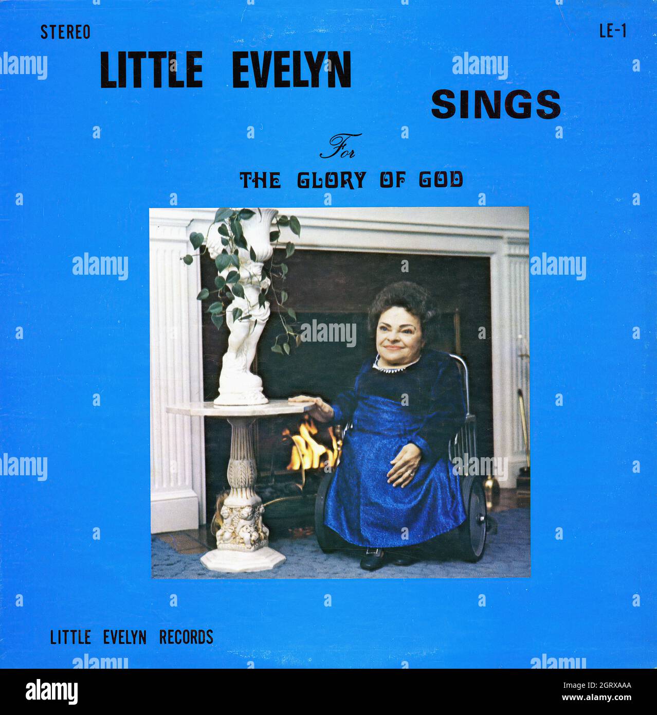 Little Evelyn canta per la gloria di Dio - Vintage American Christian Vinyl Album Foto Stock