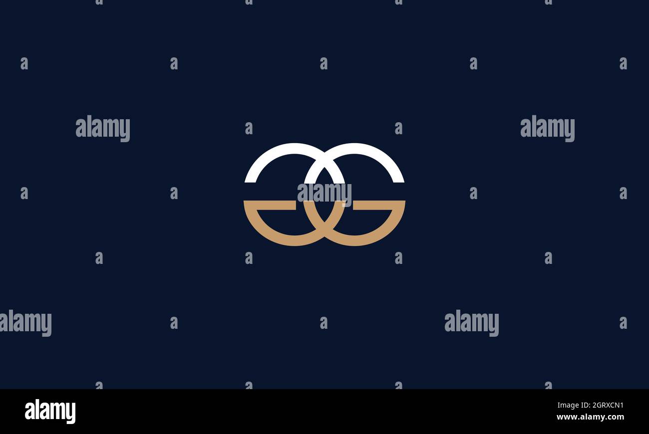 logo lettera g g g con effetto spazio negativo per uso illustrativo Illustrazione Vettoriale
