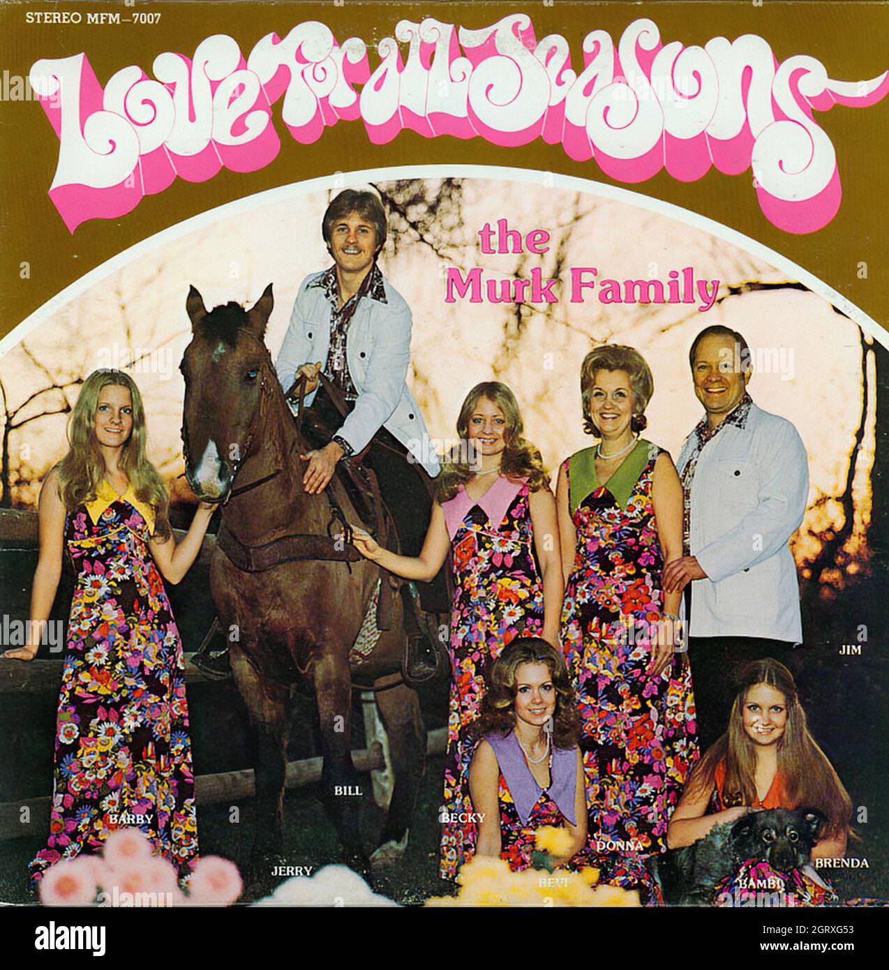 Murk Family - Love for All Seasons - Vintage American Christian Vinyl Album Foto Stock