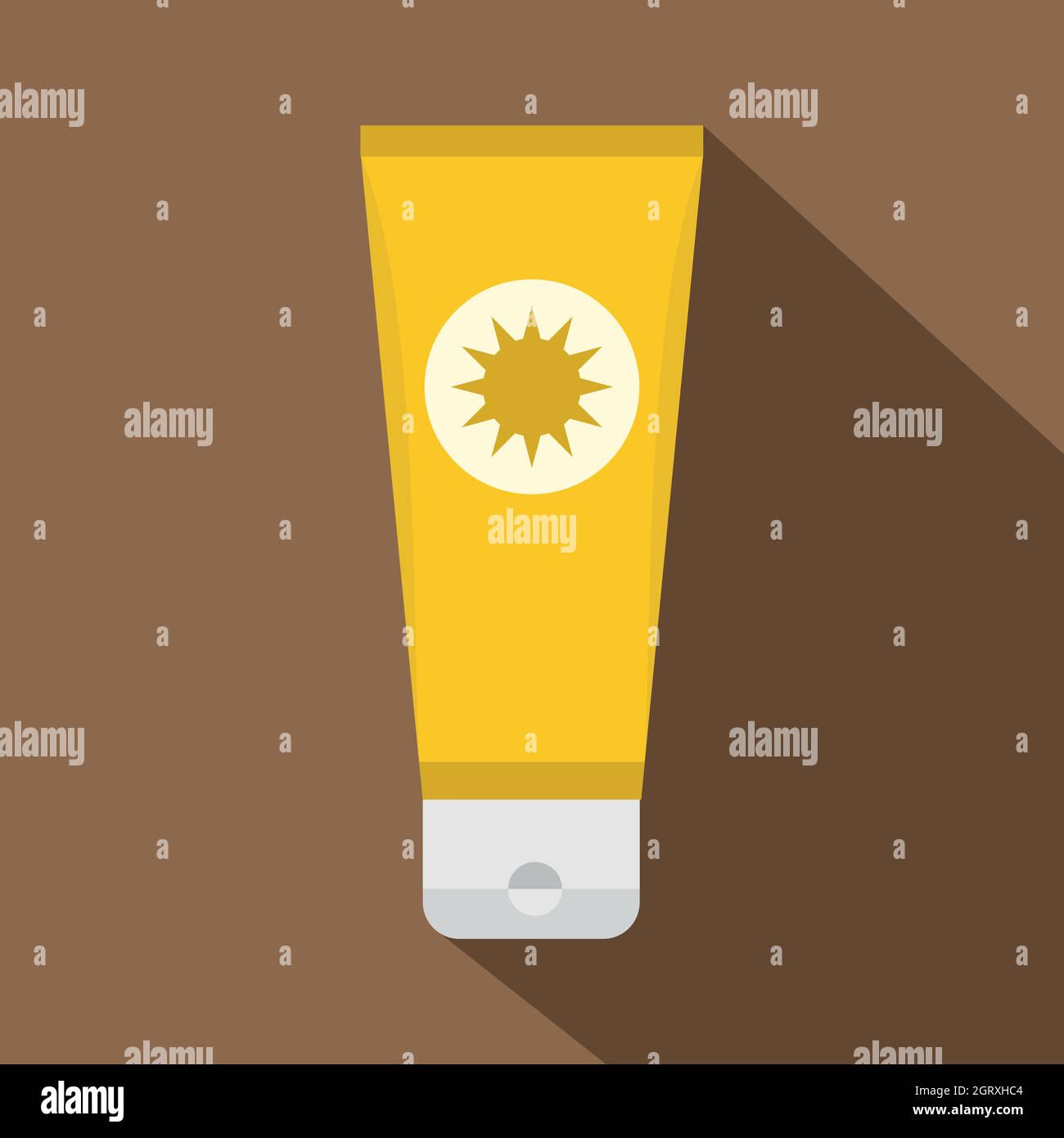 Icona protezione solare, stile piatto Illustrazione Vettoriale