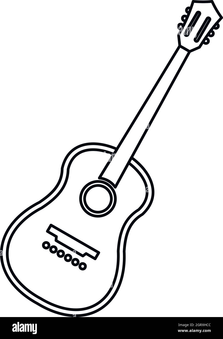 Charango acustica a corda icona dello strumento Illustrazione Vettoriale