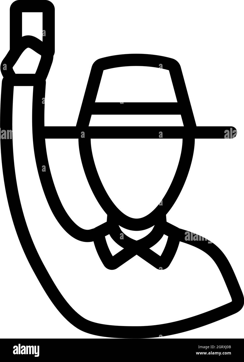 Cricket umpire con icona di carta Holding Illustrazione Vettoriale