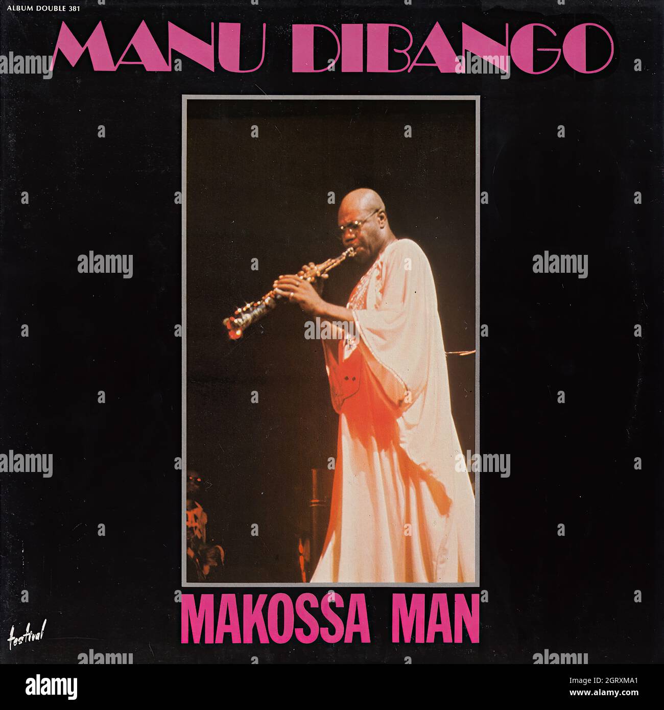 Manu Dibango - Makossa man - copertina Vintage Vinyl Record Foto Stock