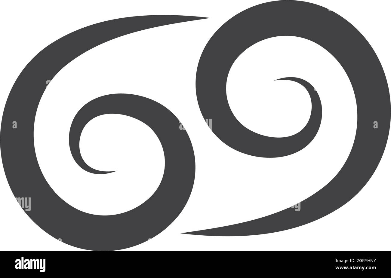 vortex wind logo icona vettoriale Illustrazione Vettoriale