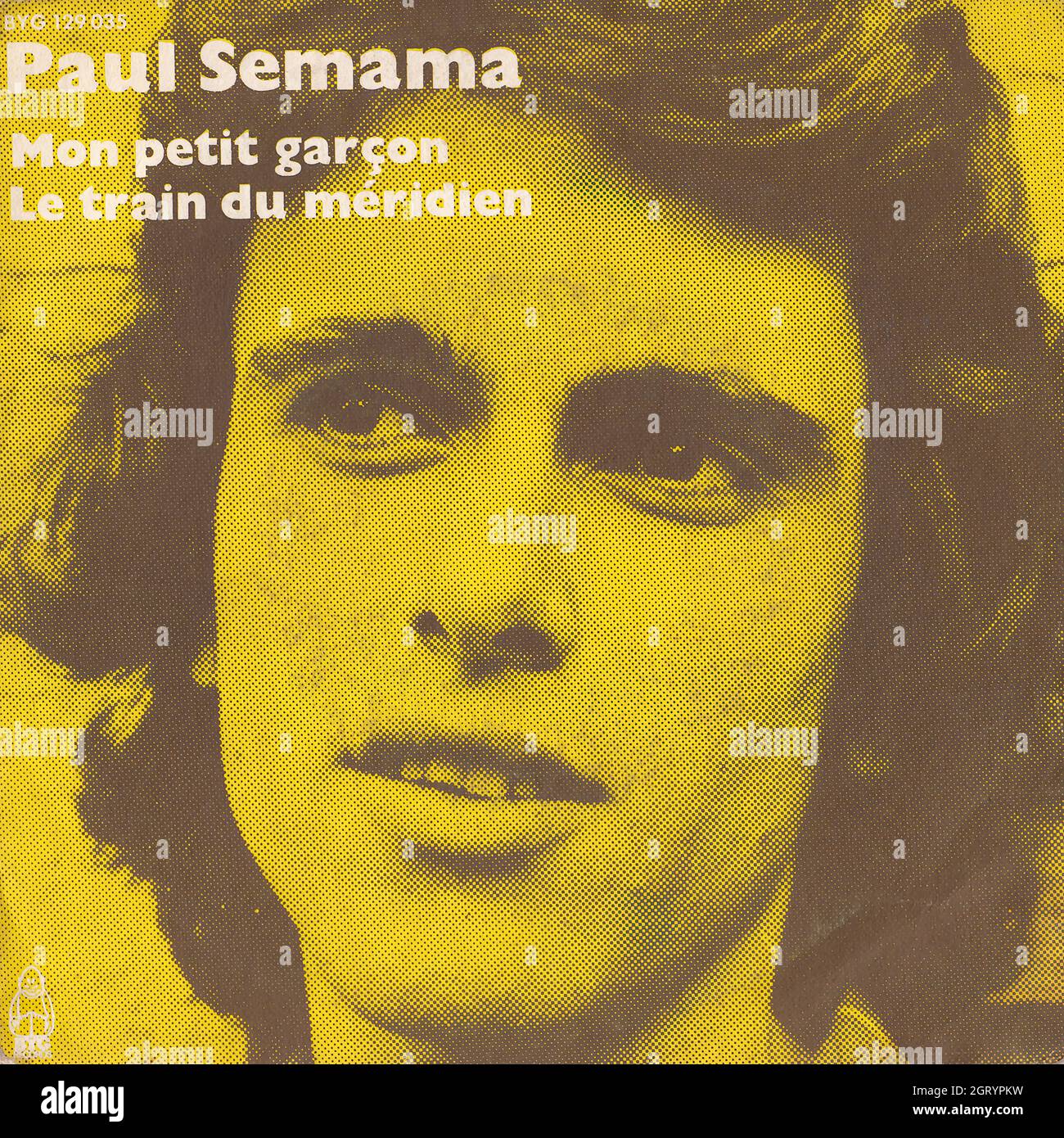 Paul Semama - Mon petit garon - le train du méridien 45rpm - copertina Vintage Vinyl Record Foto Stock