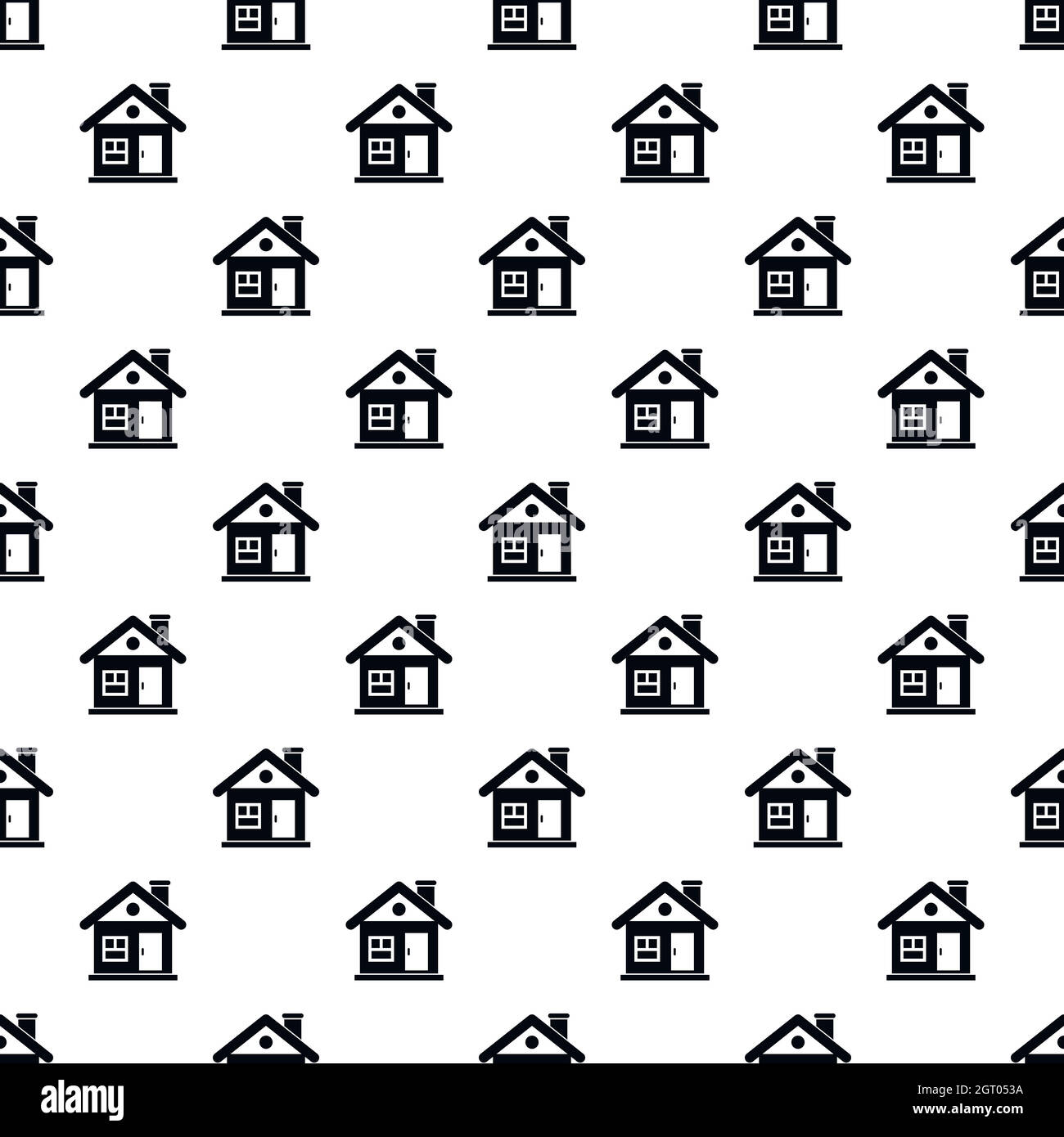 Piccolo cottage pattern, stile semplice Illustrazione Vettoriale