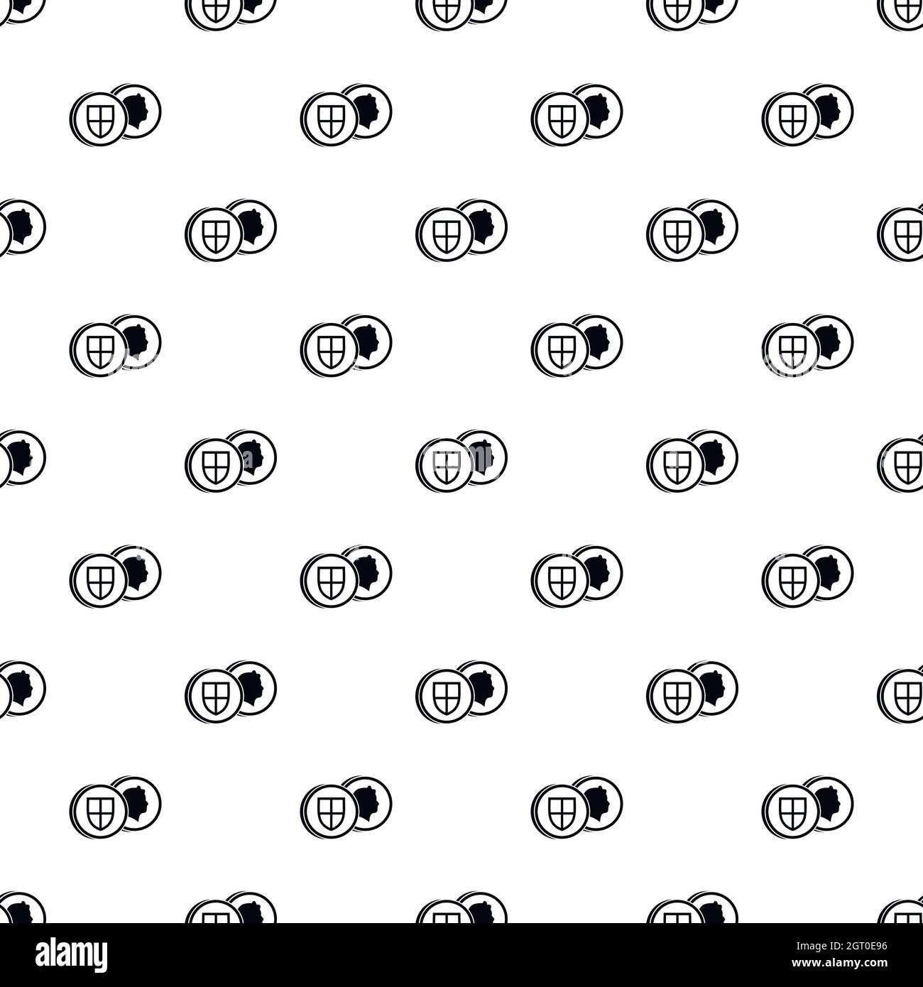 Pound coin pattern, stile semplice Illustrazione Vettoriale