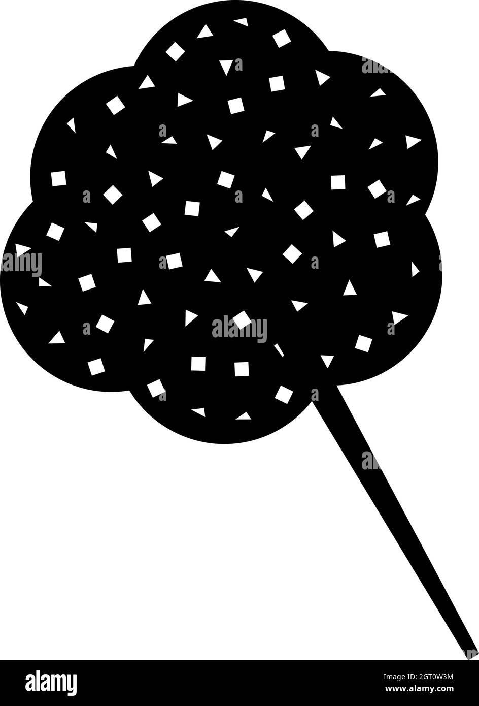 Icona di caramelle in cotone, stile semplice Illustrazione Vettoriale