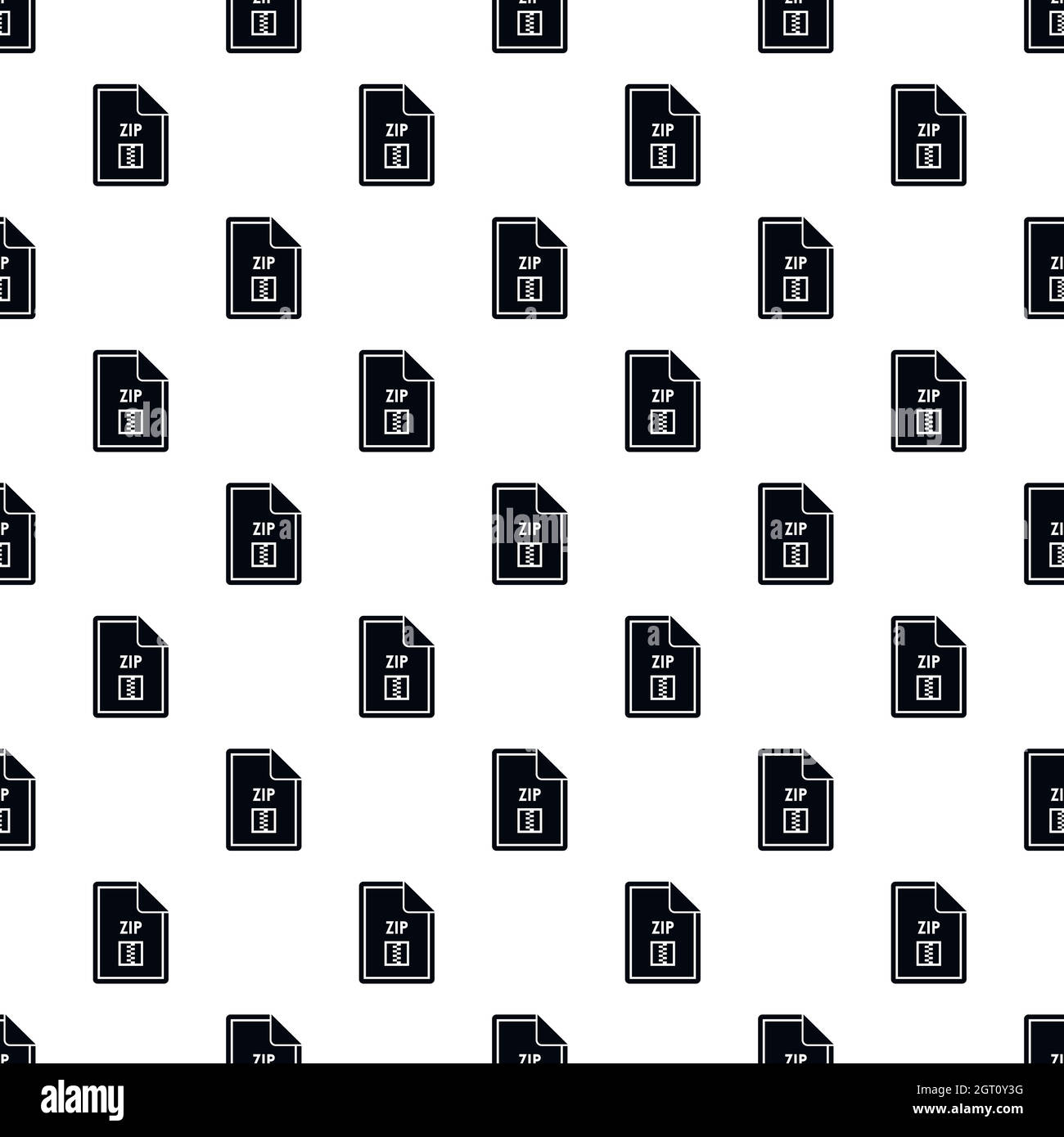 ZIP file pattern, stile semplice Illustrazione Vettoriale
