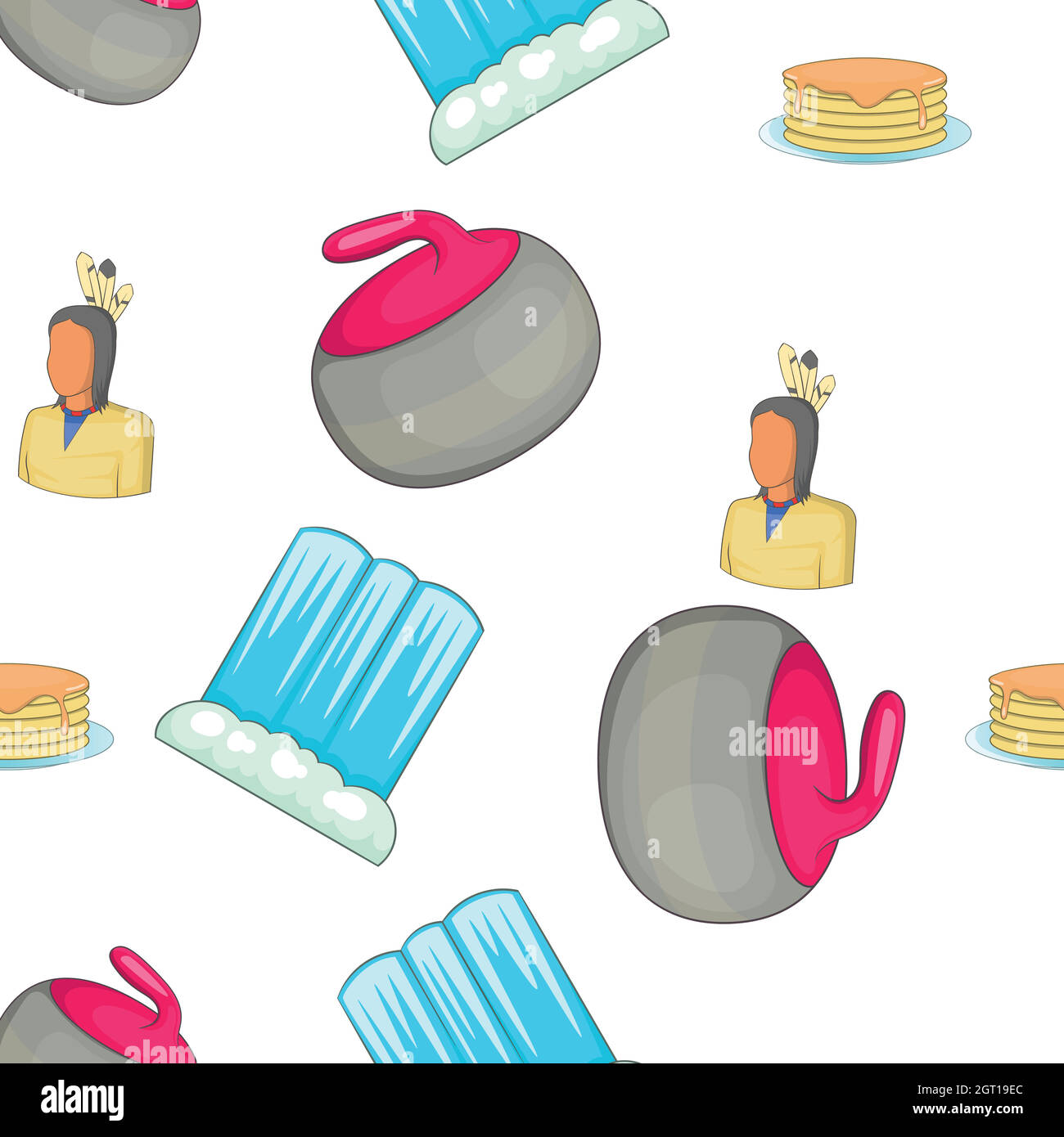 Canada pattern, stile cartoon Illustrazione Vettoriale