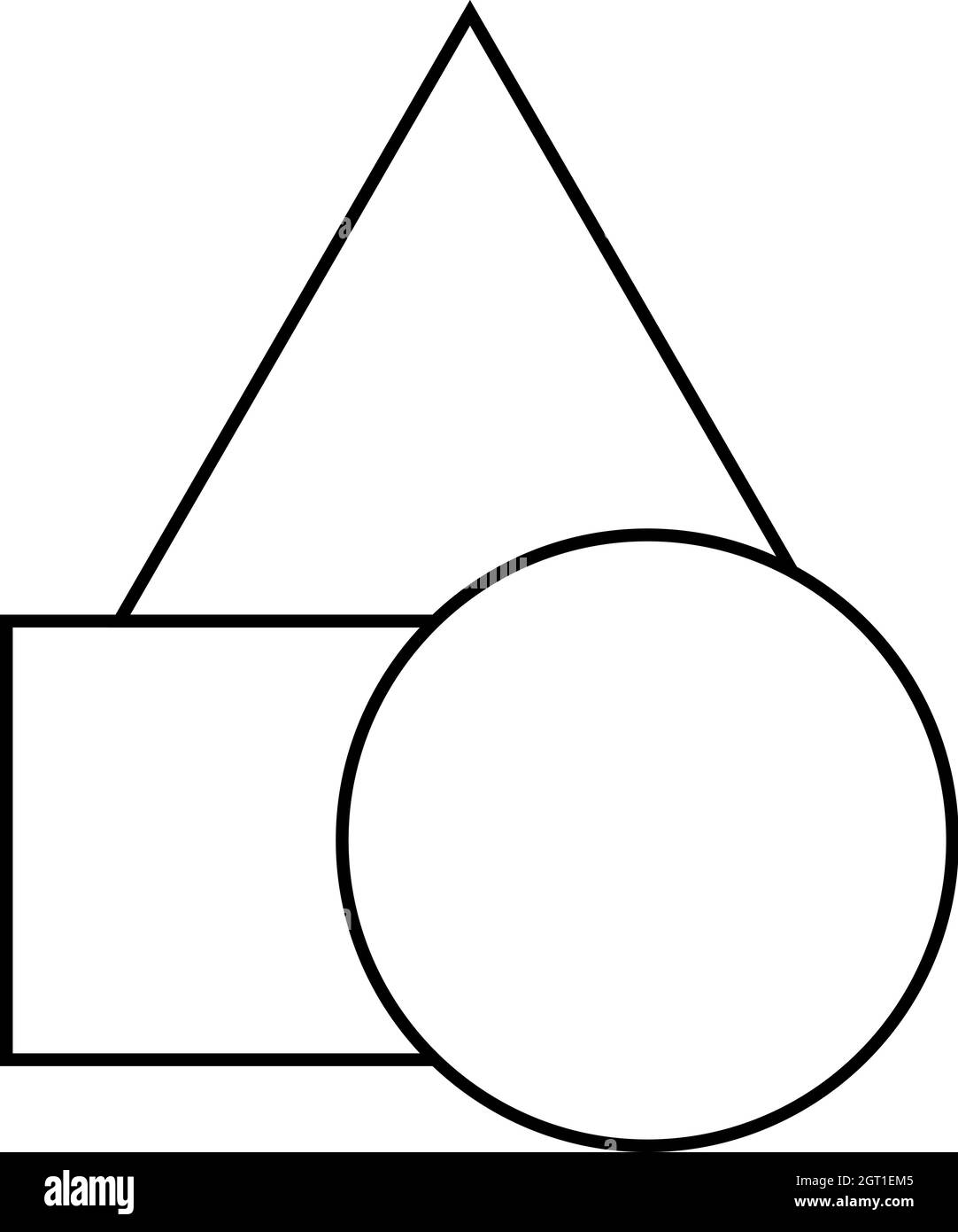 Scatola di mattoni, l'icona di stile di contorno Illustrazione Vettoriale