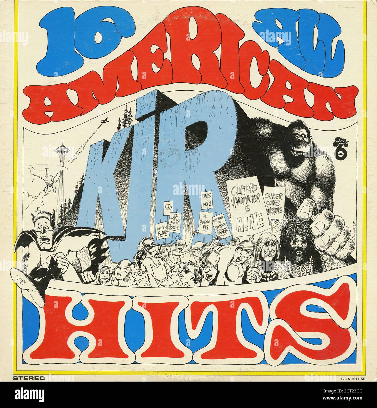 16 All American Hits - Vintage American Comedy Vinyl Album Foto Stock