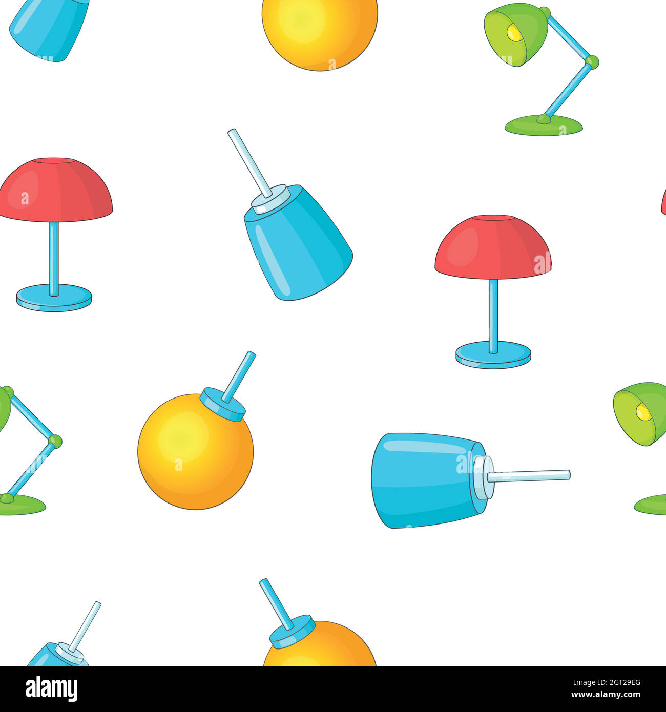 Modello di lampada, stile cartoon Illustrazione Vettoriale