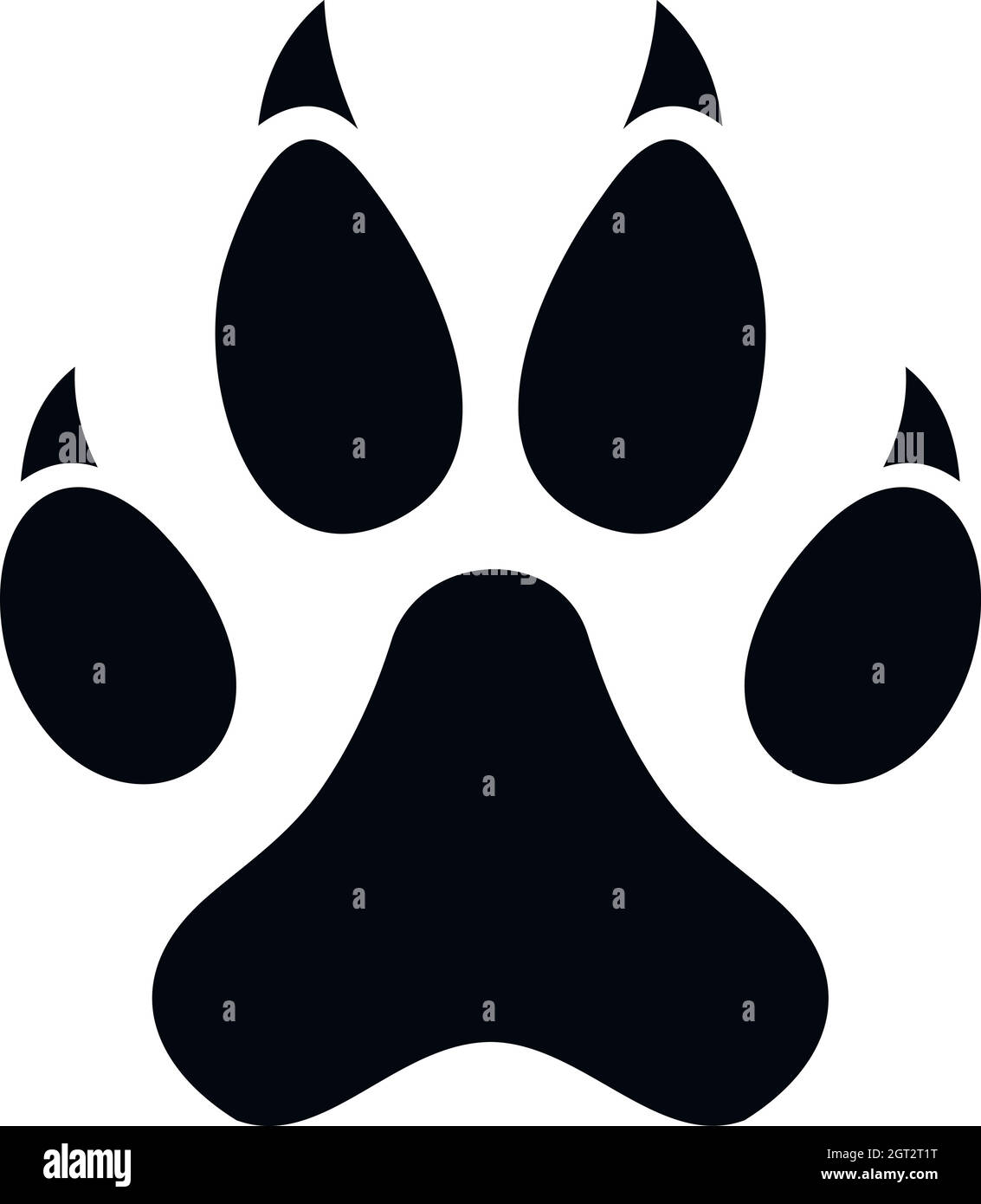 Cat Icona della zampa, stile semplice Illustrazione Vettoriale