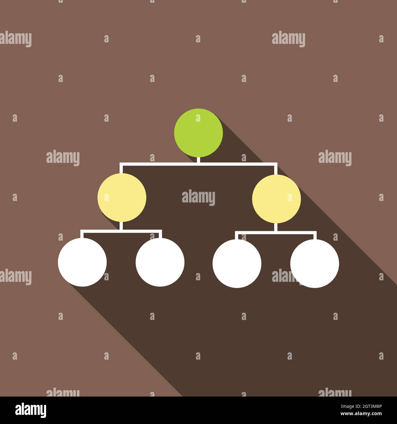 Icona infografica organigramma, stile cartoon Illustrazione Vettoriale