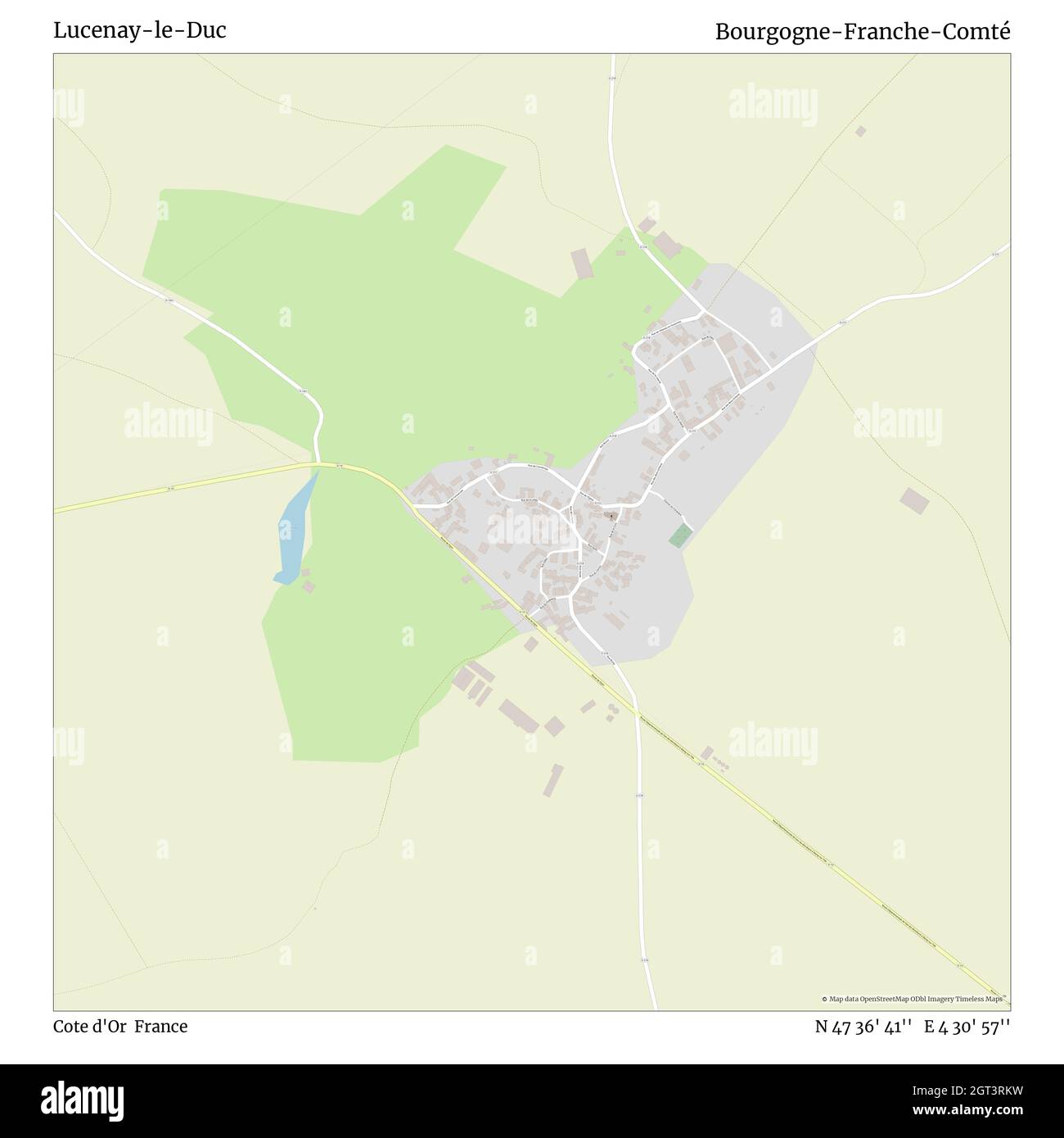 Lucenay-le-Duc, Cote d'Or, Francia, Bourgogne-Franche-Comté, N 47 36' 41'', e 4 30' 57''', mappa, mappa senza tempo pubblicata nel 2021. Viaggiatori, esploratori e avventurieri come Florence Nightingale, David Livingstone, Ernest Shackleton, Lewis and Clark e Sherlock Holmes si sono affidati alle mappe per pianificare i viaggi verso gli angoli più remoti del mondo, Timeless Maps sta mappando la maggior parte delle località del mondo, mostrando il successo di grandi sogni Foto Stock