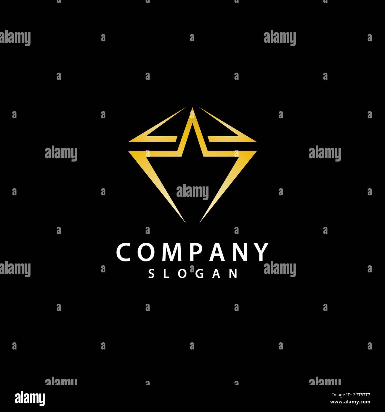 Modello di logo Diamante disegno di icone vettoriali Foto Stock