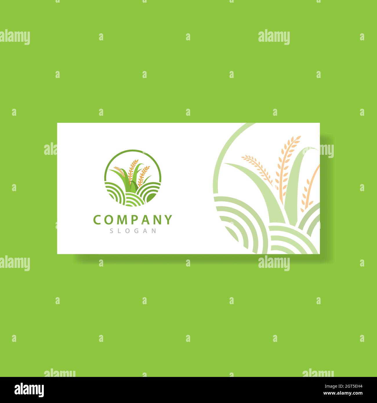 Modello di logo Rice disegno di icone vettoriali Foto Stock