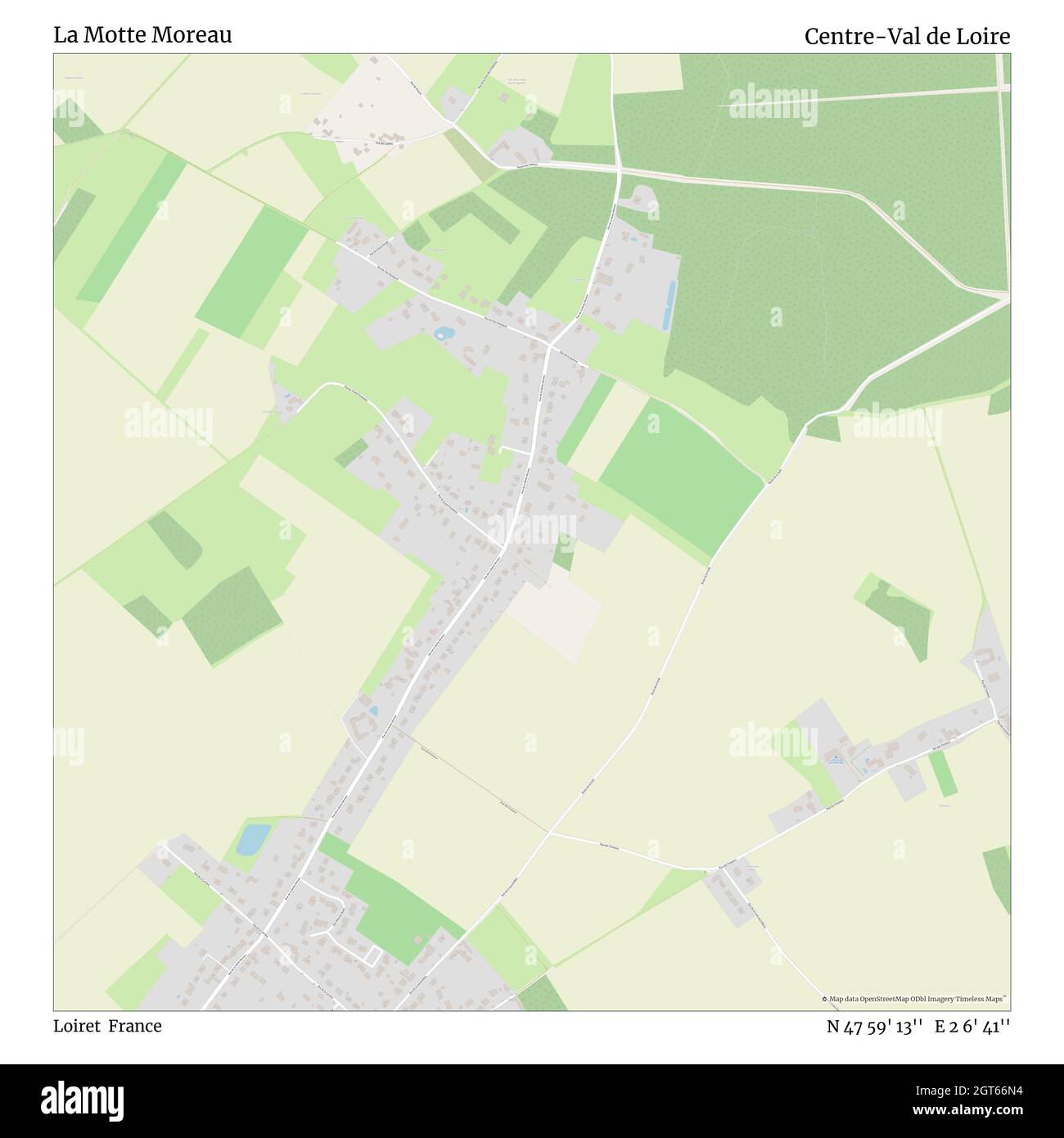 La Motte Moreau, Loiret, Francia, Centre-Val de Loire, N 47 59' 13'', e 2 6' 41''', mappa, Mappa senza tempo pubblicata nel 2021. Viaggiatori, esploratori e avventurieri come Florence Nightingale, David Livingstone, Ernest Shackleton, Lewis and Clark e Sherlock Holmes si sono affidati alle mappe per pianificare i viaggi verso gli angoli più remoti del mondo, Timeless Maps sta mappando la maggior parte delle località del mondo, mostrando il successo di grandi sogni Foto Stock