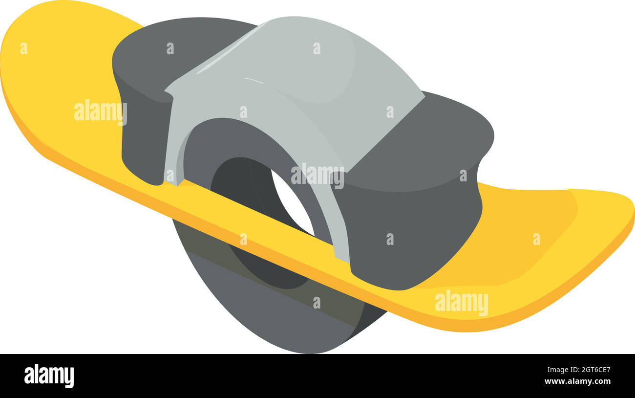 Icona ruota bloccata, stile cartoon Illustrazione Vettoriale