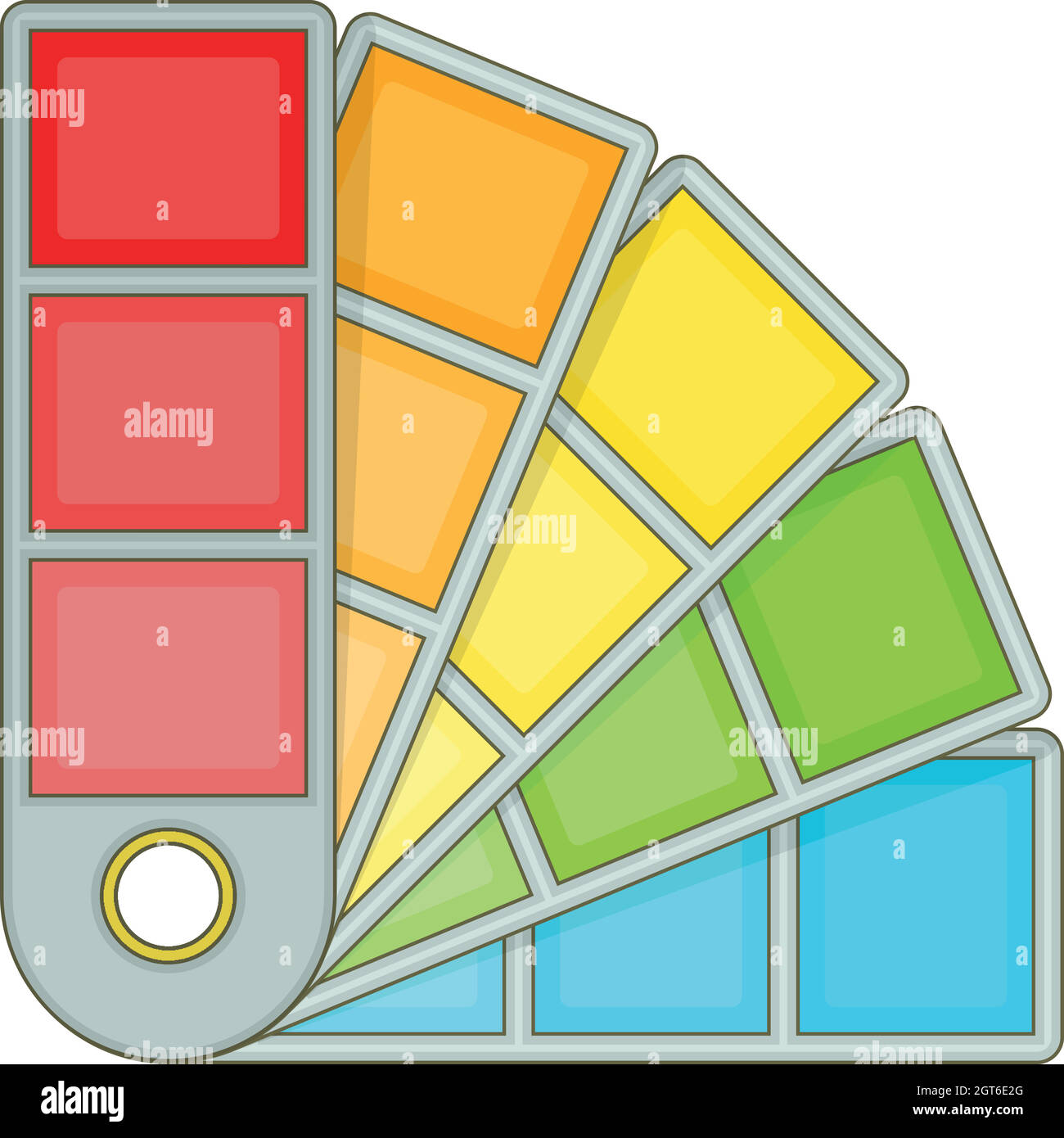 Tavolozza dei colori icona guida, stile cartoon Illustrazione Vettoriale