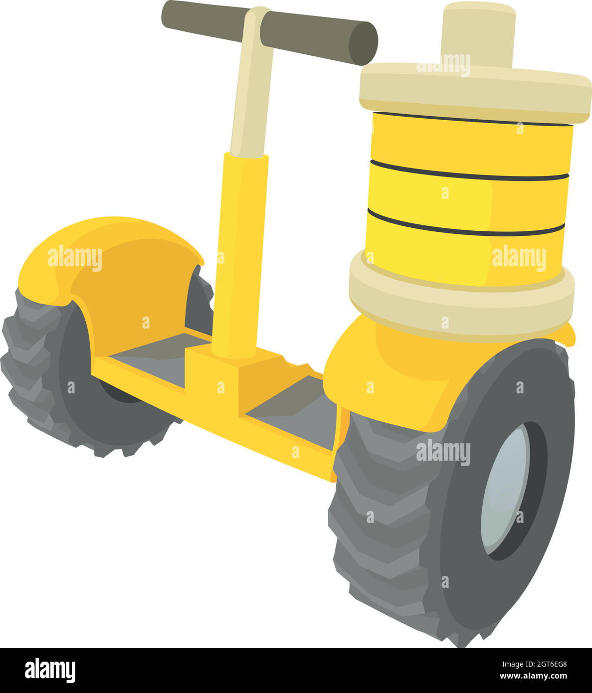 Icona della batteria Segway, stile cartoon Illustrazione Vettoriale
