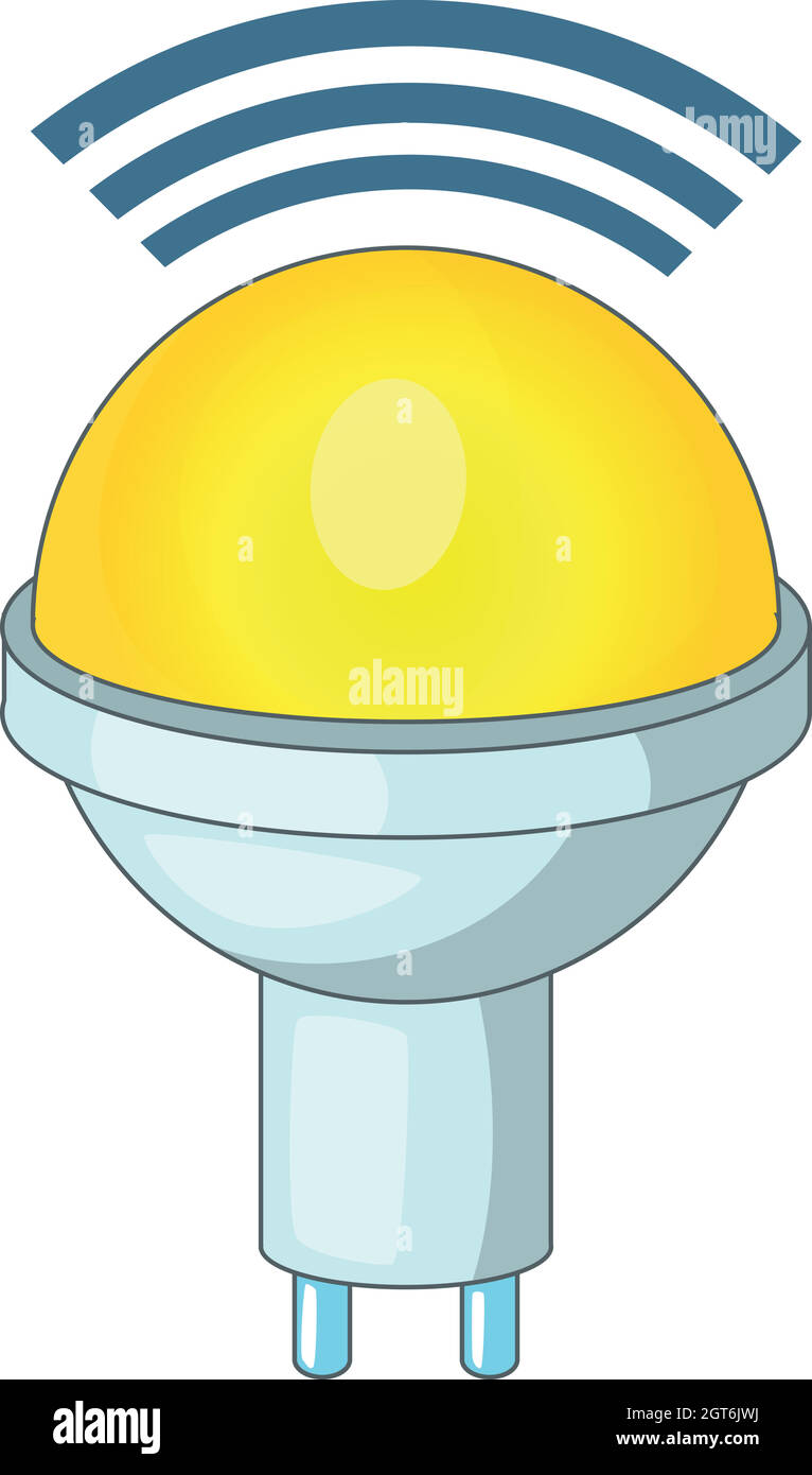 LED wireless icona luminosa, stile cartoon Illustrazione Vettoriale