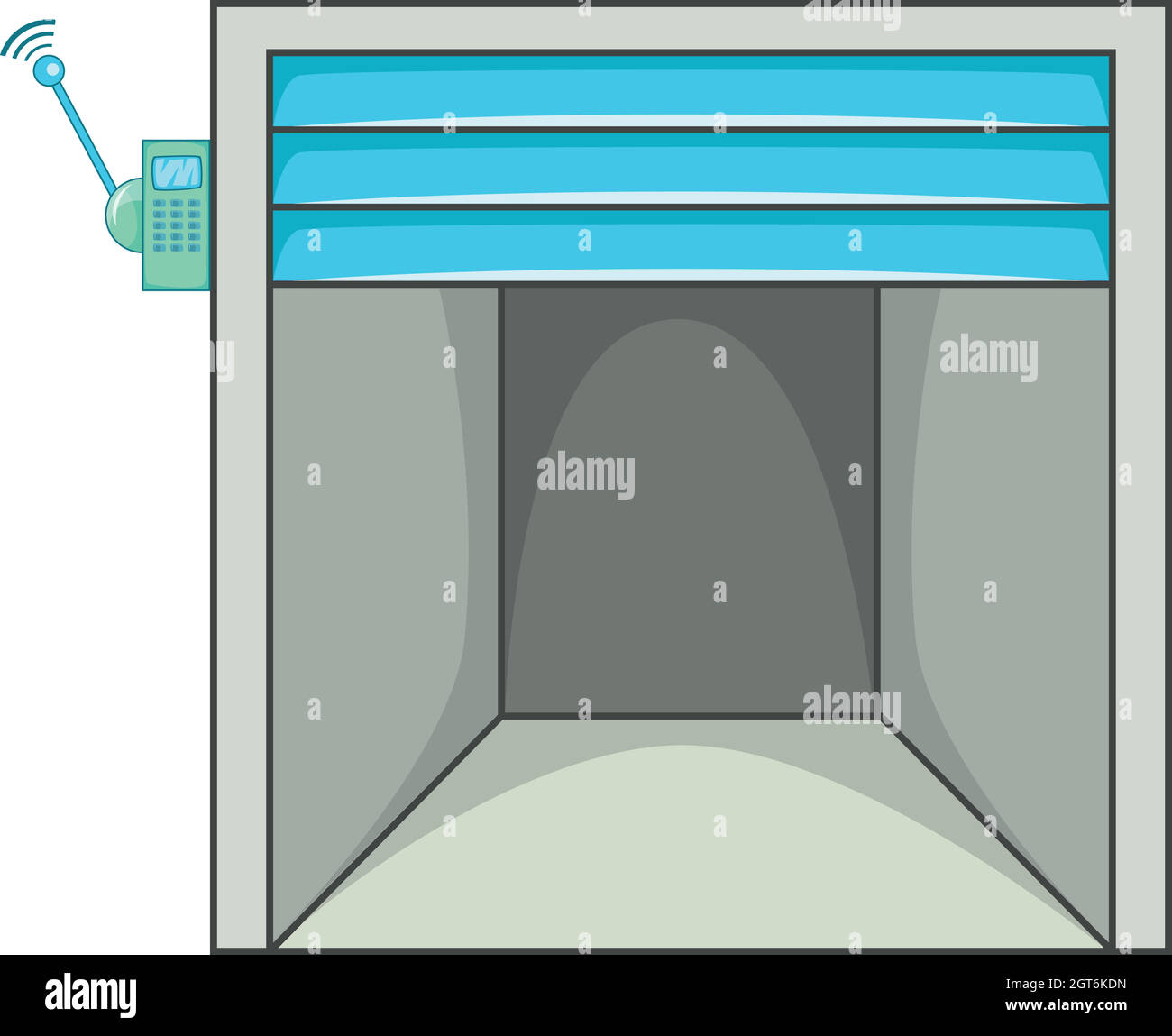 Icona di garage, stile cartoon Illustrazione Vettoriale