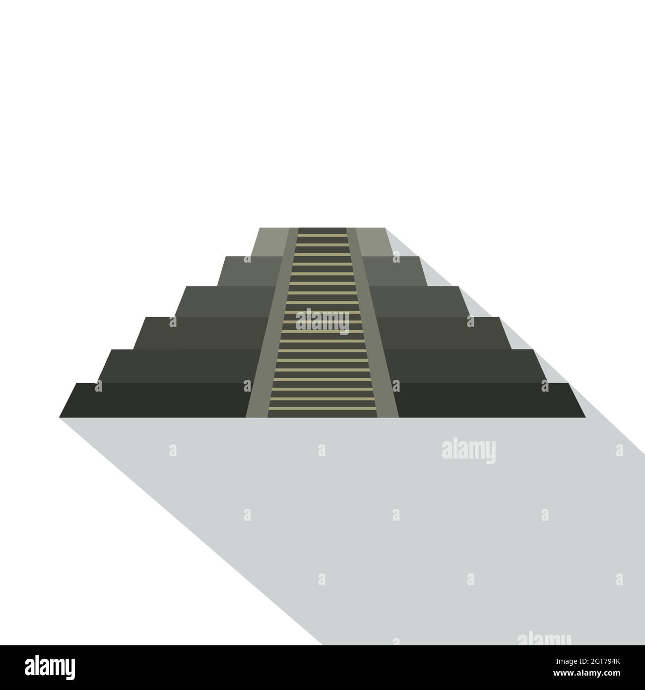 El Castillo piramide Maya a Chichen Itza icona Illustrazione Vettoriale