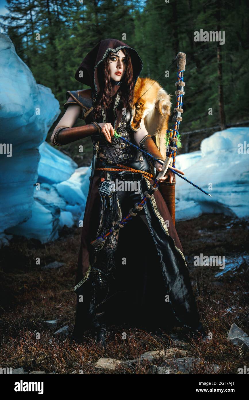 Fantasy Elf-donna Cosplay Foto stock - Alamy