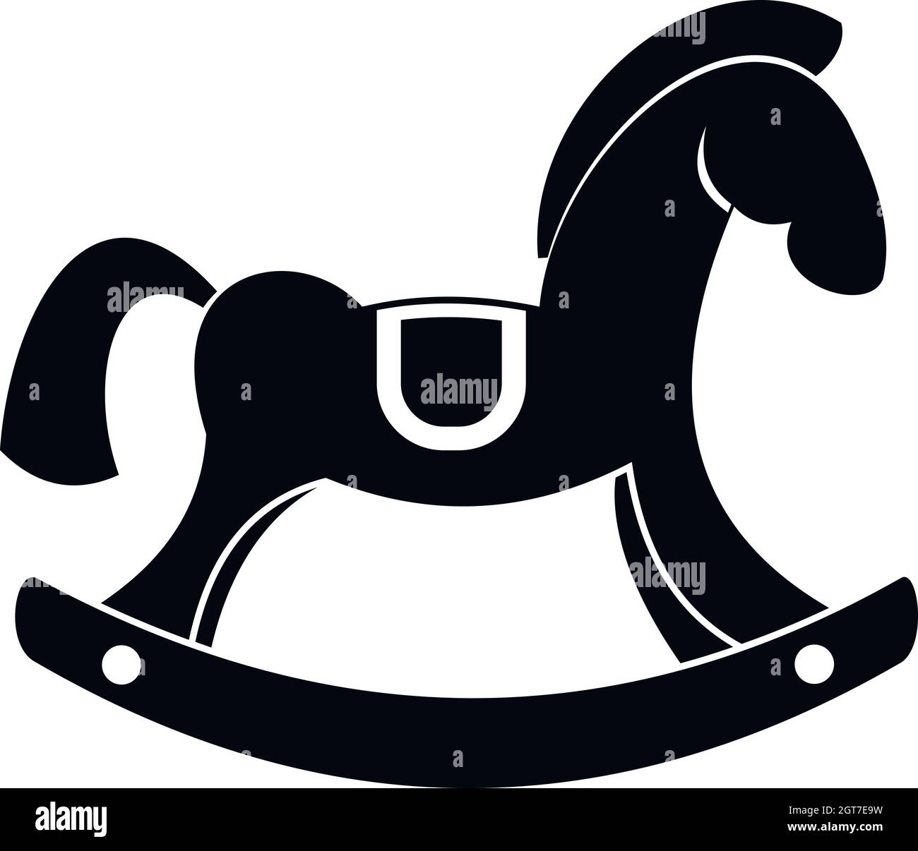 Cavallo Giocattolo, icona di stile semplice Illustrazione Vettoriale